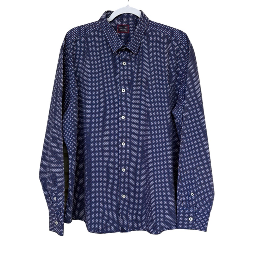 UNTUCKit Pattern Button Down Long Sleeve Shirt Si… - image 1